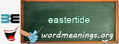 WordMeaning blackboard for eastertide